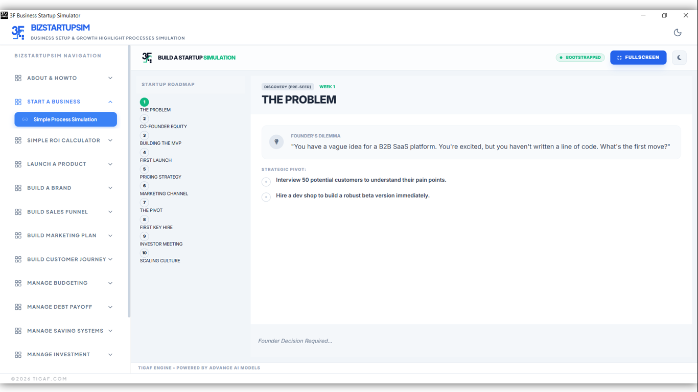 Business StartUp Simulation